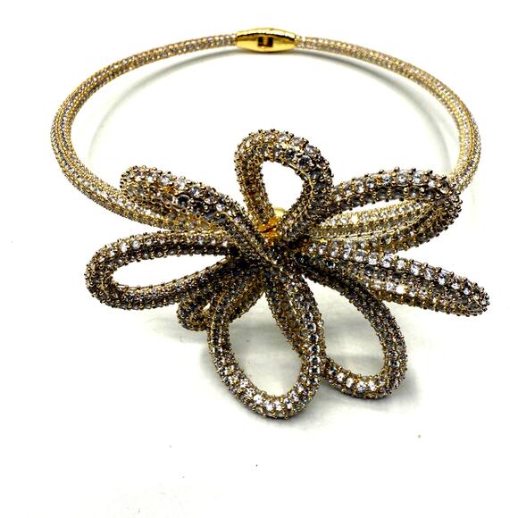 Cult Gaia Bloom Rhinestone Choker Necklace NEW - Picture 5 of 9